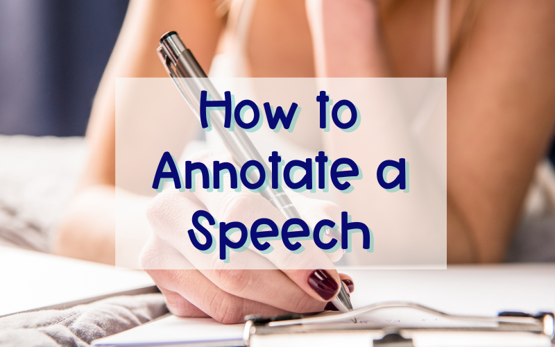 annotate definition in speech